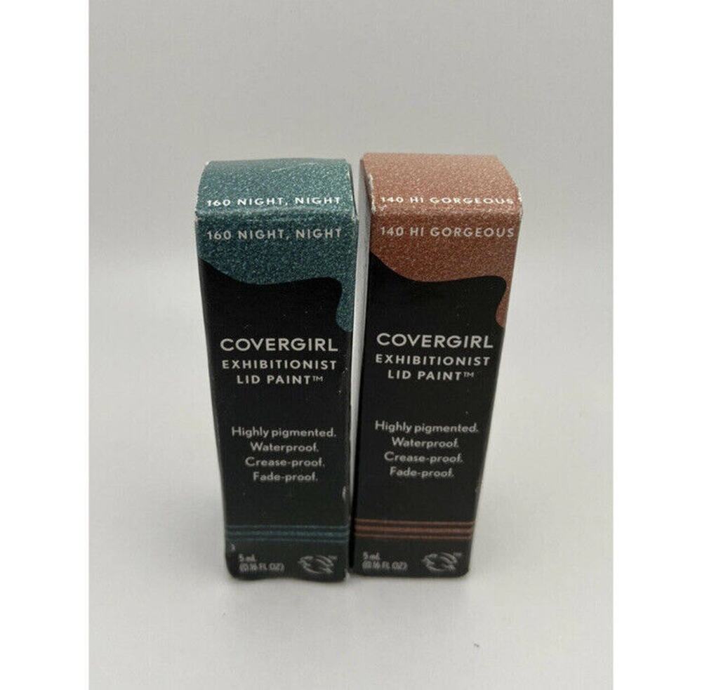 CoverGirl Exhibitionist Lid Paint Makeup 140 Hi Gorgeous & 160 Night Night NEW